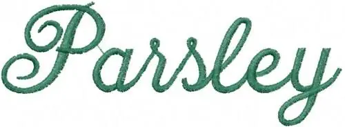 Parsley Embroidery Design Limited Edition