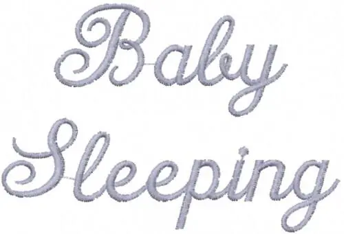 Original Baby Sleeping Embroidery Design