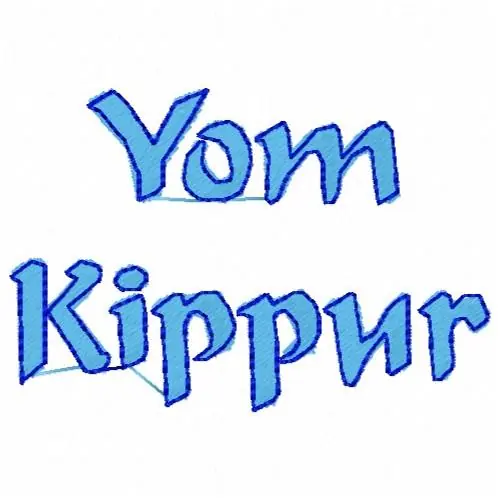 Yom Kippur Embroidery Design Original