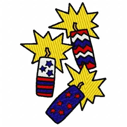 Fireworks Embroidery Design Trending