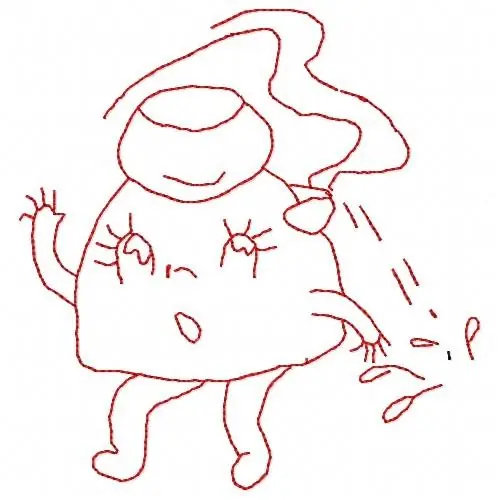 Premium Teapot Outline Embroidery Design