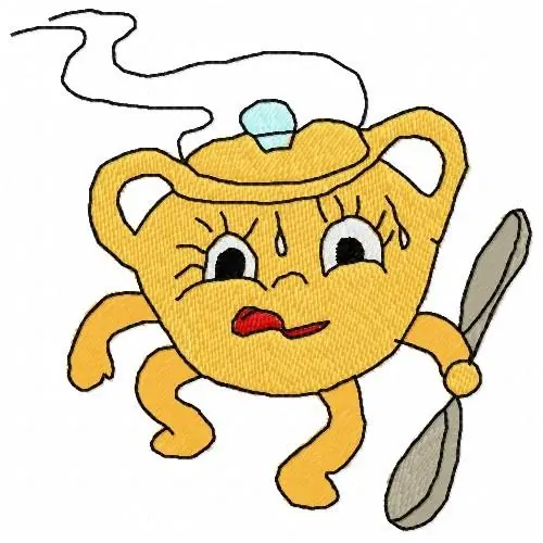 Funny Teapot Embroidery Design Limited Edition