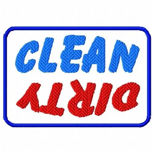 Clean Dirty Embroidery Design Money Back Guarantee
