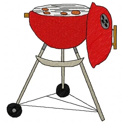Markdown Barbeque Food Embroidery Design