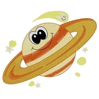 Saturn Embroidery Design Free Shipping