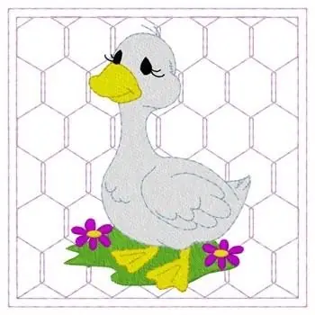 High Quality Goose Quilt Square Embroidery Design