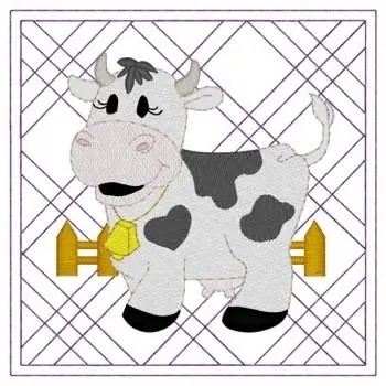 Buy Direct Cow Quilt Squares Embroidery Design