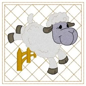 Bargain Sheep Quilt Square Embroidery Design