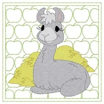 Big Sale Llama Quilt Square Embroidery Design
