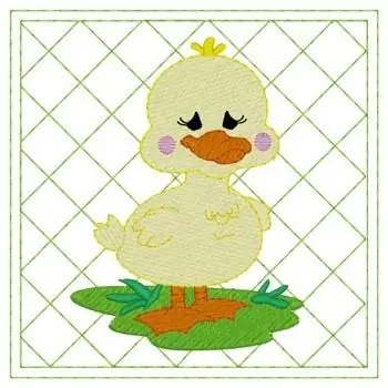 Flash Sale Duckling Quilt Square Embroidery Design