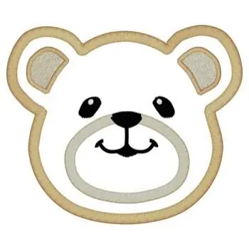 Save Now Teddy Bear Head Applique Embroidery Design