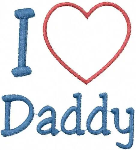 Express Delivery I Love Daddy Embroidery Design