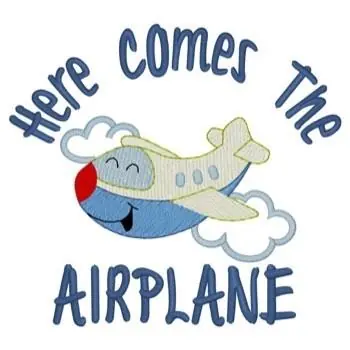 Here Comes The Airplane Embroidery Design Fresh Stock