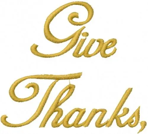 Special Discount Give Thanks Embroidery Design