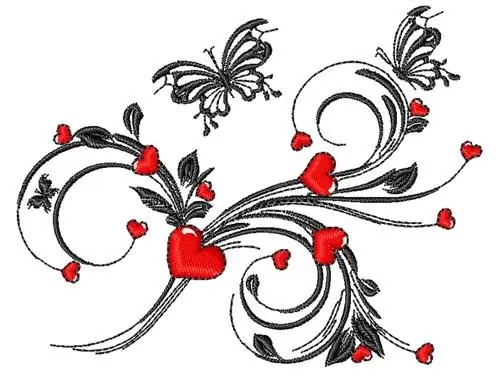 Hot Deal Love Butterfly Embroidery Design