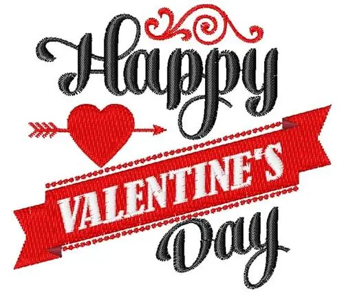 Cheap Happy Valentines Day Embroidery Design