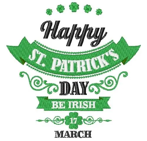Be Irish Embroidery Design Price Drop