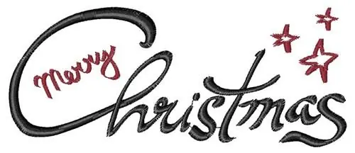 Merry Christmas Embroidery Design High Quality