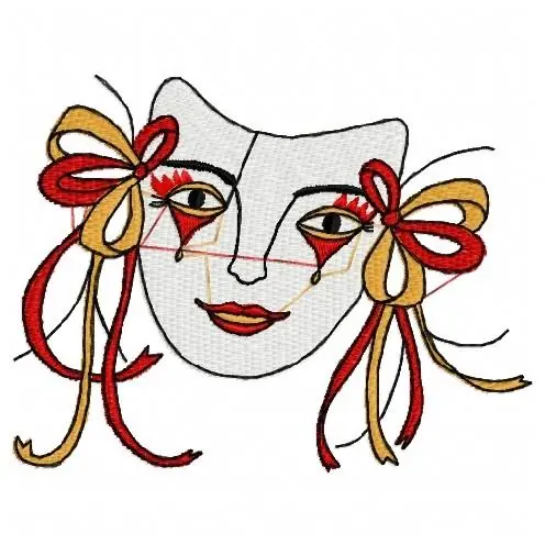 Cirque Mask Embroidery Design Best Seller