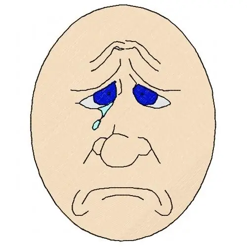 Sad Face Embroidery Design Wholesale