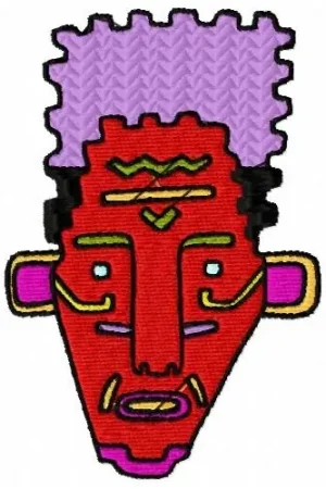 African Mask Embroidery Design Sale