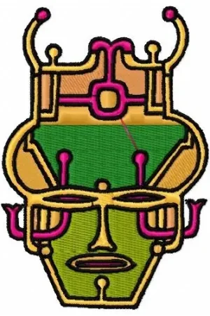 African Mask Embroidery Design Buy Today
