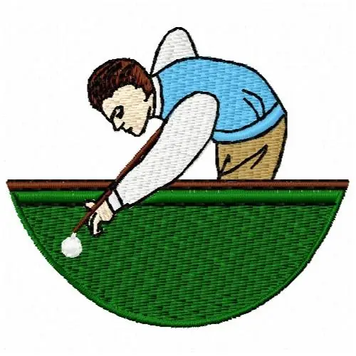 Limited Offer Pool Player Embroidery Design