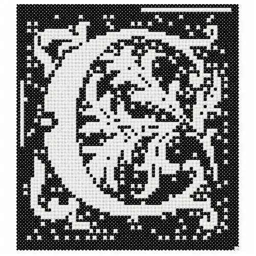C Square Embroidery Design Brand New