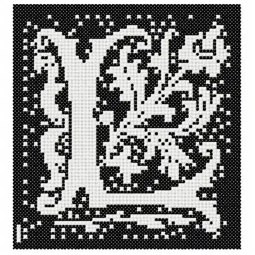 Trusted Brand L Square Embroidery Design
