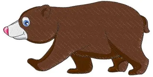 Direct From Manufacturer Brown Bear Embroidery Design