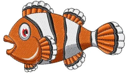 Clown Fish Embroidery Design Direct From Factory
