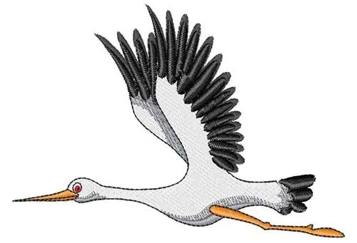Markdown Crane Embroidery Design