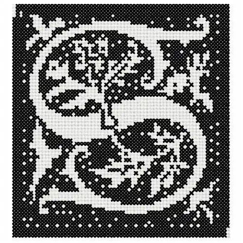 S Square Embroidery Design Bargain