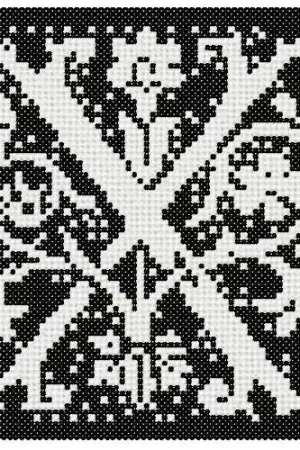 Worldwide Shipping X Square Embroidery Design