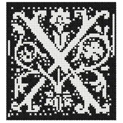 Worldwide Shipping X Square Embroidery Design