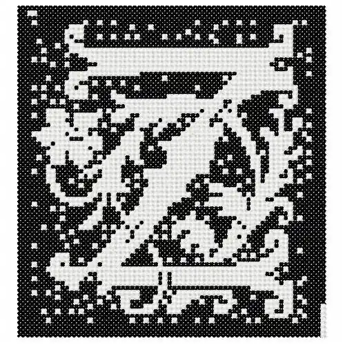 Z Square Embroidery Design Handmade