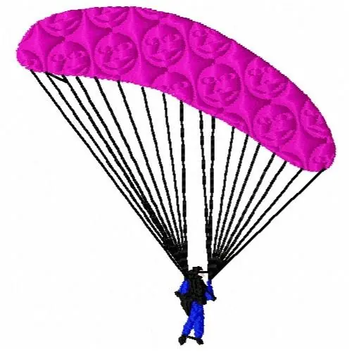 Parachuter Diver Embroidery Design Discount