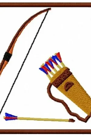 Worldwide Shipping Bow Quiver Embroidery Design