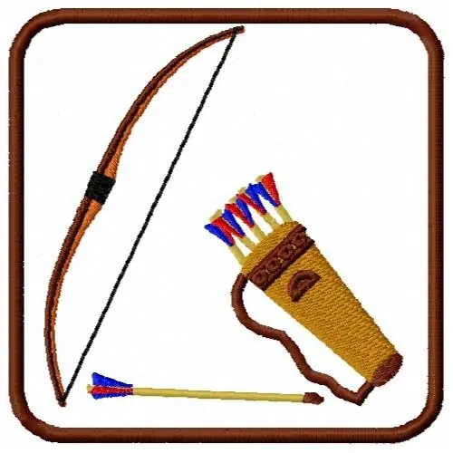 Worldwide Shipping Bow Quiver Embroidery Design