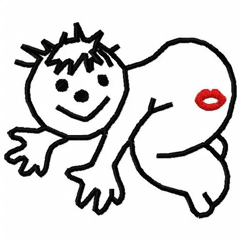 Kiss Butt Embroidery Design Seasonal Sale