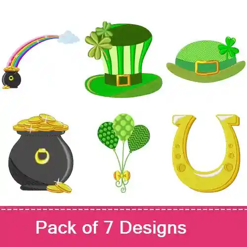 Latest St. Patrick's Day Embroidery design pack by Bella Mia Designs, Embroidery Packs on EmbroideryDesigns.com