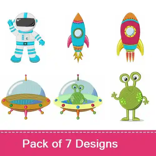 In Space Embroidery design pack by Bella Mia Designs, Embroidery Packs on EmbroideryDesigns.com Cheap