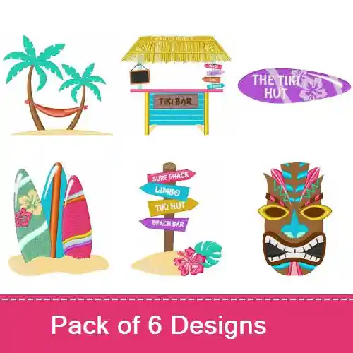 Holiday Sale Tiki Bar Embroidery design pack by Bella Mia Designs, Embroidery Packs on EmbroideryDesigns.com