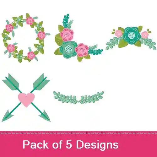 Reduced Price Flowers Embroidery design pack by Bella Mia Designs, Embroidery Packs on EmbroideryDesigns.com