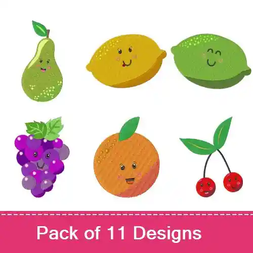 Fruit Embroidery design pack by Bella Mia Designs, Embroidery Packs on EmbroideryDesigns.com Fan Favorite