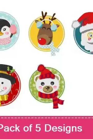 Applique Christmas Characters Embroidery design pack by Bella Mia Designs,  Embroidery Packs on EmbroideryDesigns.com Original