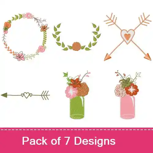 Viral Flowers Embroidery design pack by Bella Mia Designs, Embroidery Packs on EmbroideryDesigns.com
