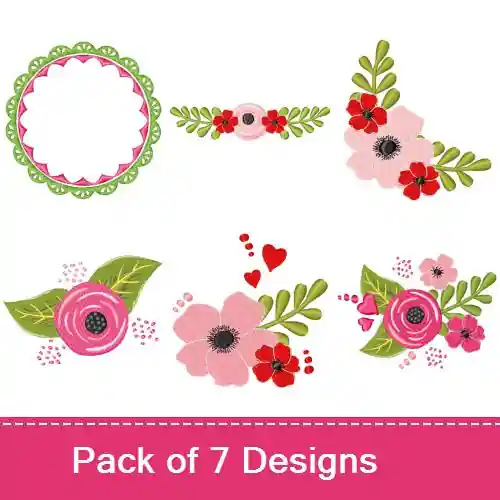 Flowers Embroidery design pack by Bella Mia Designs, Embroidery Packs on EmbroideryDesigns.com Buy Today