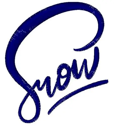 Snow Embroidery Design Worldwide Shipping