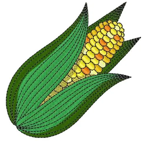 Premium Ear Of Corn Embroidery Design